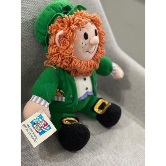 Vtg San Francisco Music Box Co Plush Leprechaun Irish Eyes Smiling Not working - Picture 3 of 12